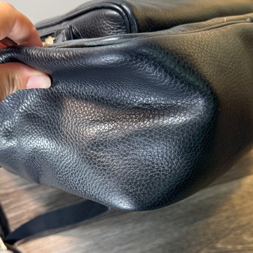 Coach Black Pebbled Leather  Backpack - Picture 6 of 11